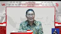 Kepala Eksekutif Pengawas Pasar Modal, Keuangan Derivatif, dan Bursa Karbon OJK&nbsp;Inarno&nbsp;Djajadi saat konferensi pers RDKB September 2024, Selasa (1/10/2024). (Foto: Liputan6.com/Tira Santia)