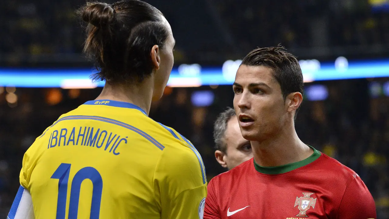 Zlatan Ibrahimovic dan Cristiano Ronaldo