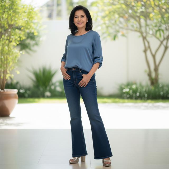 1. Flared Jeans atau Bootcut Jeans