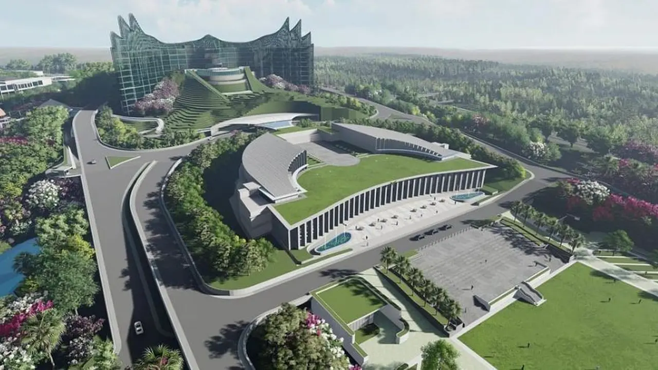 Tangkapan layar instagram Seniman Nyoman Nuarta yang mengunggah desain Istana kepresidenan di Ibu Kota Baru.