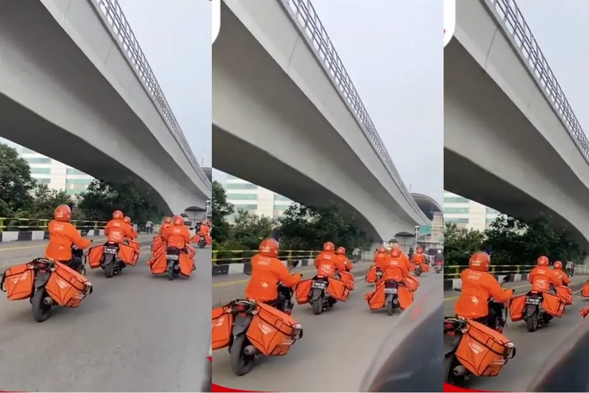 Benarkah Rombongan Kurir Shopee Penuhi Jalanan Jakarta yang Viral Gara-Gara King Nassar?