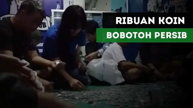VIDEO: Puluhan Ribu Uang Koin dari Bobotoh Persib untuk Bayar Sanksi PSSI