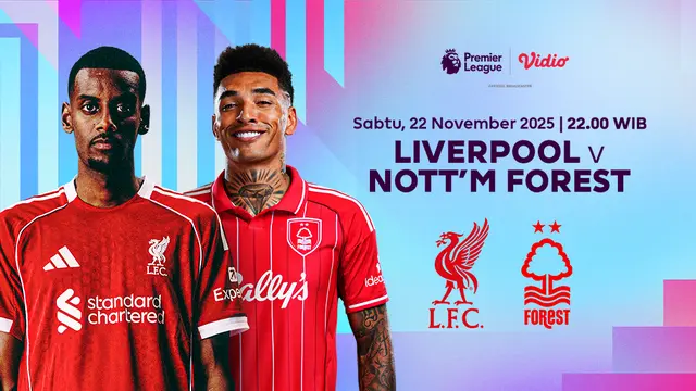 Saksikan Liverpool vs Nottingham Forest di Vidio. (dok. vidio.com)
