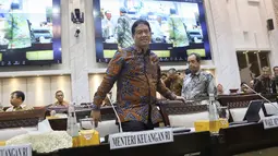 Rapat tersebut membahas pengantar Rencana Kerja Anggaran (RKA) Kementerian Keuangan tahun 2026 sebesar Rp52,16 triliun. (merdeka.com/Arie Basuki)