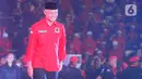 Di momen ini, Ganjar diteriaki presiden oleh ribuan kader PDIP yang memenuhi Hall Basket GBK. (merdeka.com/Arie Basuki)