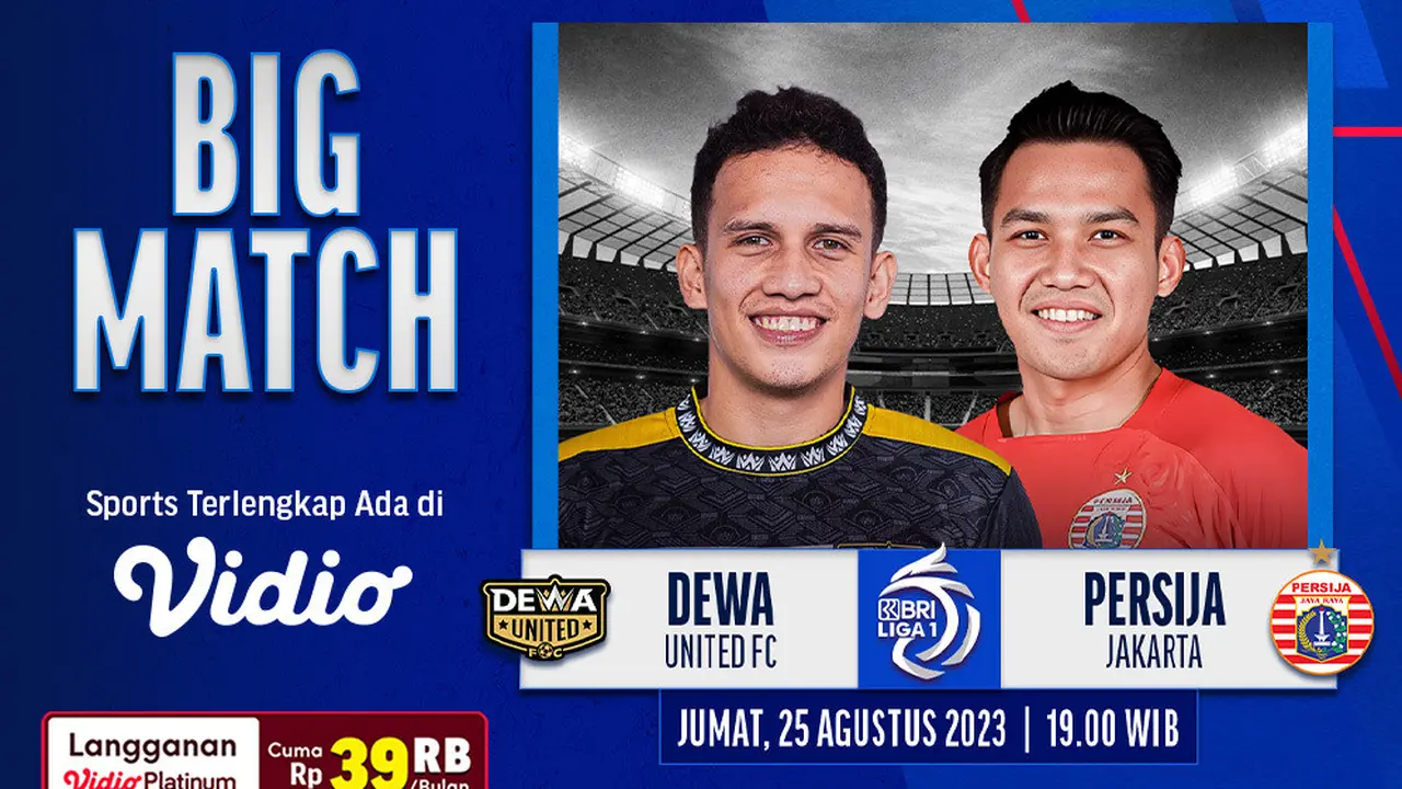 BRI Liga 1 Dewa United vs Persija Jakarta, Jumat 25 Agustus 2023
