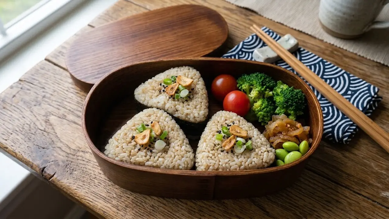ilustrasi onigiri tuna mayo tanpa nori