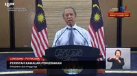 PM Malaysia Muhyiddin Yassin mengumumkan aturan lockdown pada 10 April 2020. Dok: Facebook Muhyiddin Yassin/RTM