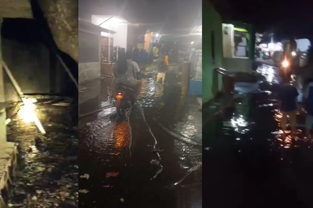 Sejumlah wilayah di Bandar Lampung diterpa banjir rob tiga malam