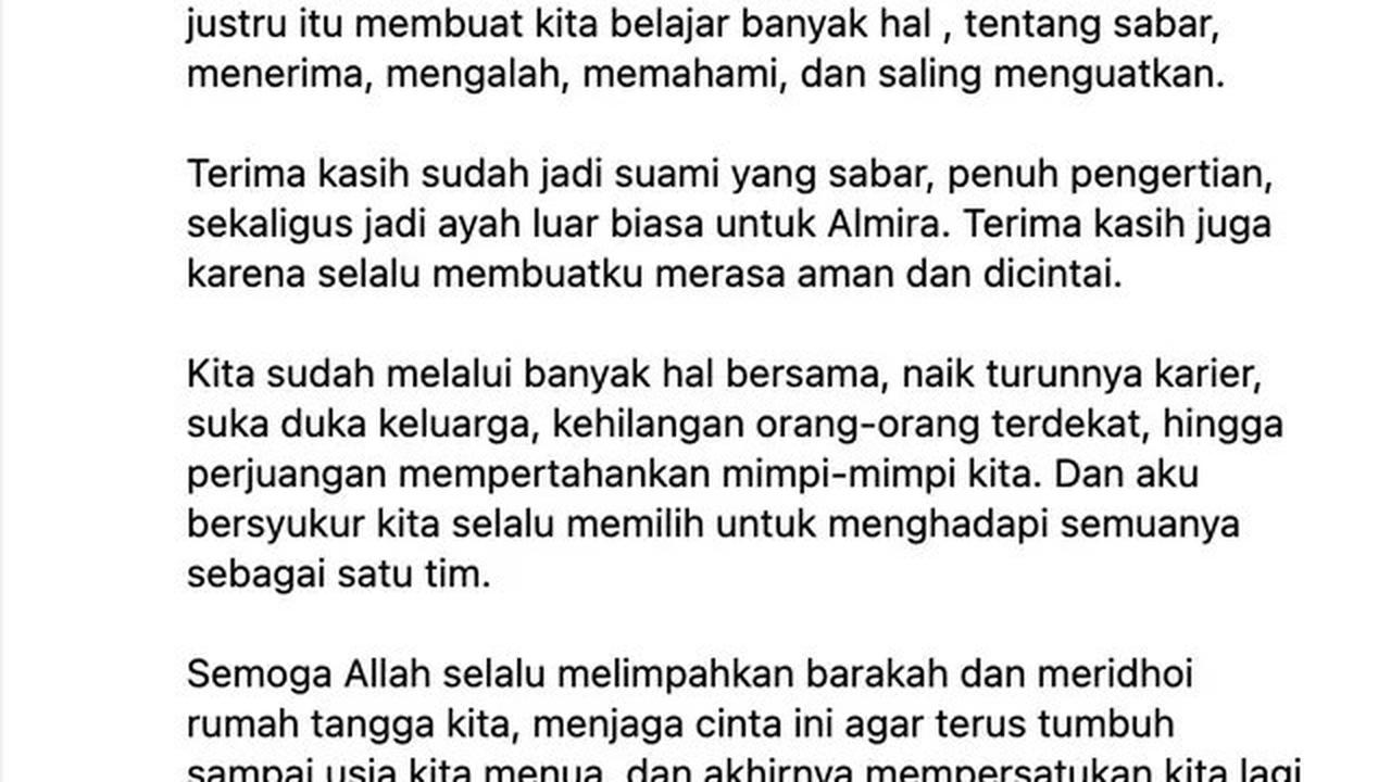 Pesan Romantis Annisa Pohan Rayakan 20 Tahun Menikah dengan AHY: I Love You 3.000X in Every Universe