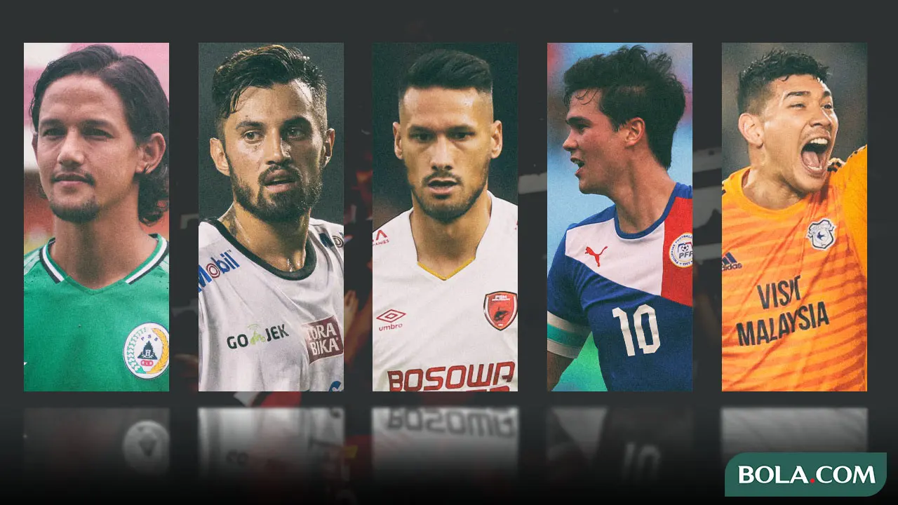 Kolase - 5 Pemain Naturalisasi: Irfan Bachdim, Stefano Lilipaly, Raphael Maitimo, James Younghusband, Neil Etheridge
