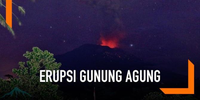 VIDEO: Detik-Detik Erupsi Gunung Agung Terjadi
