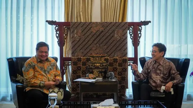 Menteri Koordinator Bidang Perekonomian Airlangga Hartarto menerima kunjungan kerja Delegasi Jepang.