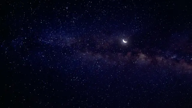 Ilustrasi bulan dan bintang, malam hari