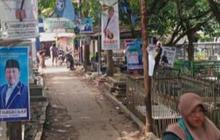 Bukan Hanya di Jalan Raya, Baliho Caleg di Cirebon Marak Ditemukan di Area Kuburan