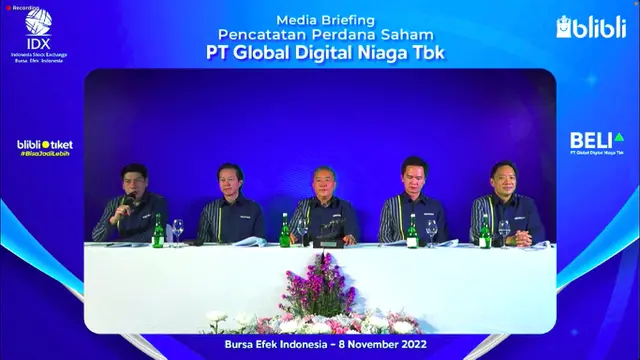 Media Briefing Pencatatan Perdana Saham PT Global Digital Niaga Tbk, Selasa (8/11/2022).
