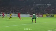 Marko Simic tampil gemilang dalam kemenangan 4-1 Persija Jakarta atas Tampines Rovers di fase grup H Piala AFC 2018 di Stadion Uta...