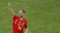 Dries Mertens menjadi pemain Belgia kedua setelah Marc Wilmots yang mampu mencetak gol pada dua edisi Piala Dunia. (AFP/Odd Andersen)