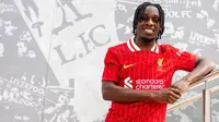Jeremie Frimpong, pemain anyar Liverpool, yang didatangkan dari Bayer Leverkusen. (X @LFC)