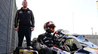 Qarrar Firhand saat mengikuti ajang WSK Super Master Series Round 1 yang digelar di La Conca International Circuit, Italia. (Istimewa)