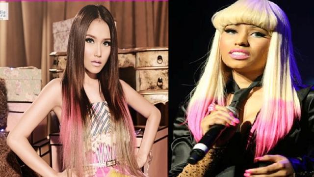 Rambut Ombre Ayu Ting Ting Mirip Nicki Minaj Fashion Beauty Liputan6 Com