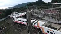 Kereta anjlok di Taiwan, 18 orang tewas, dan lebih dari 180 orang terluka (AFP)