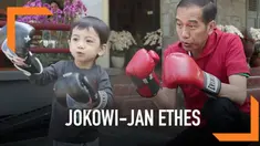 Presiden Jokowi sering mengajak cucu sulungnya Jan Ethes ke berbagai kegiatan. Banyak pula momen lucu antara Jokowi dan Jan Ethes yang tertangkap kamera.