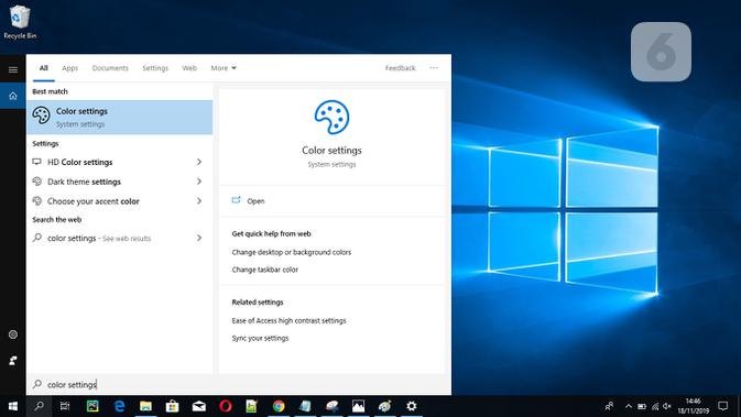 Cara Aktifkan Dark Mode di Windows 10. Liputan6.com/Mochamad Wahyu Hidayat