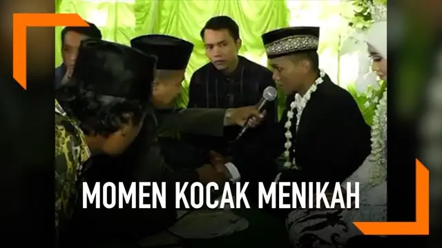 VIDEO: Gugup saat Ijab Kabul, Pengantin Sahkan Diri Sendiri