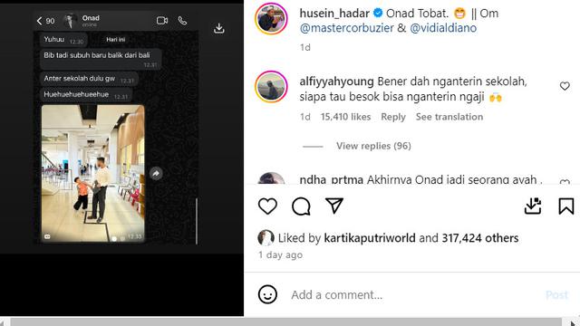 Onad antar anak sekolah