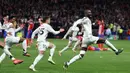 Drama adu penalti dimenangkan Real Madrid dengan skor 4-2 sehingga merubah agregat gol menjadi 4-2. (Thomas COEX/AFP)