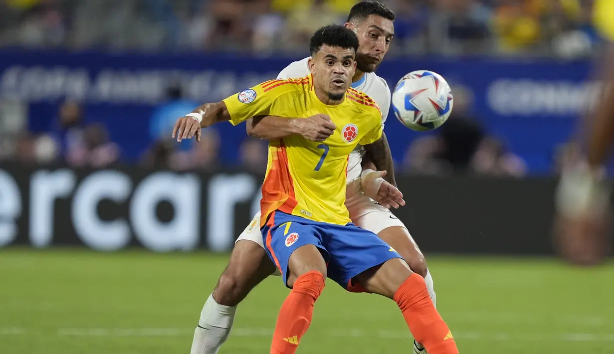 Kolombia berhasil mengalahkan Uruguay 1-0. (AP Photo/Julia Nikhinson)
