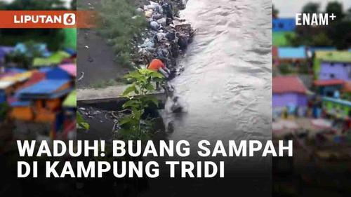 VIDEO: Aksi Buang Sampah Sembarangan di Kali Kampung Tridi Malang Tuai Kecaman
