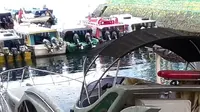 Salah satu aset Disbudpar Maluku Utara, speedboat, dibiarkan terbengkalai. (Liputan6.com/Hairil Hiar)