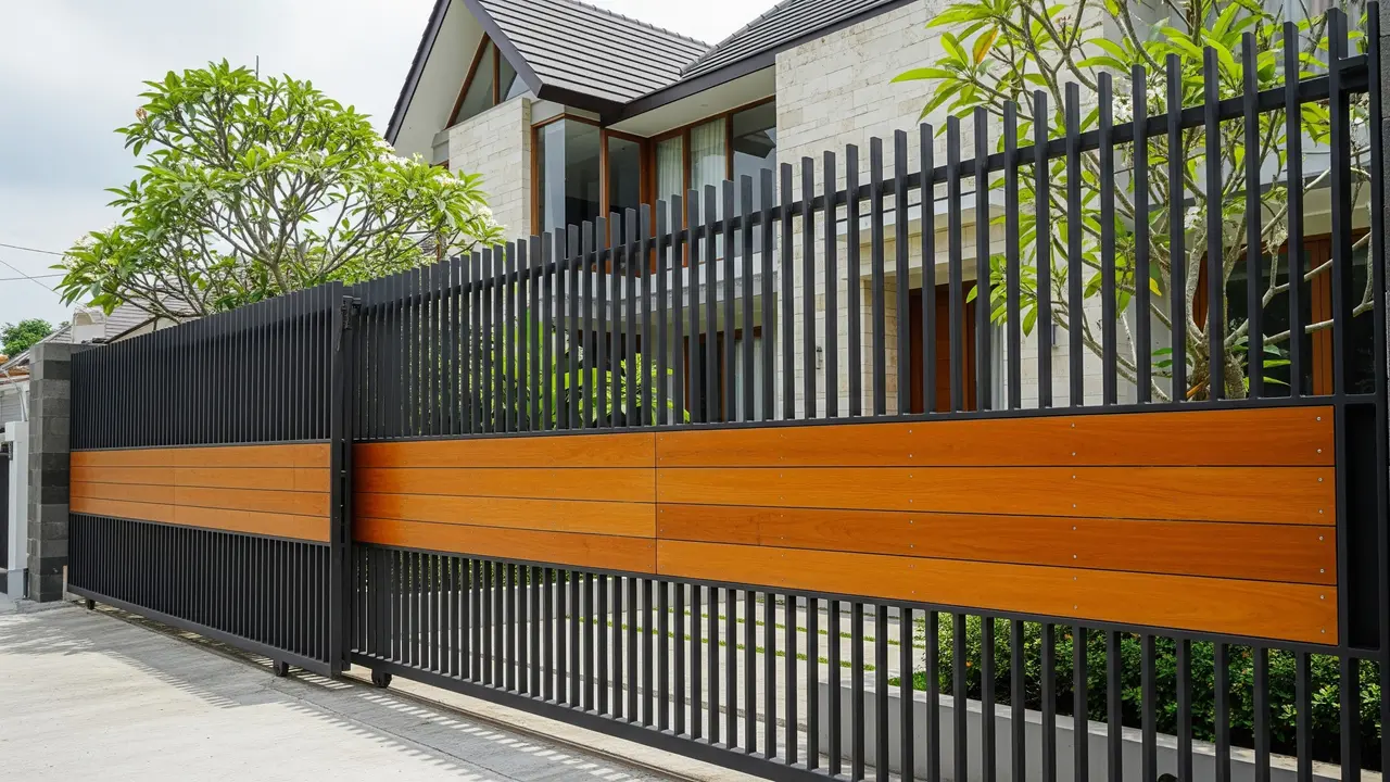 Merasa Rumah Kurang Aman? 10 Model Pagar Besi Tinggi Kombinasi Kayu Ini Bisa Dicoba