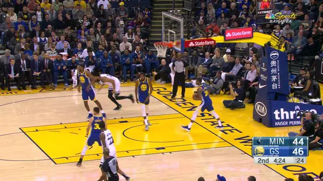 Cuplikan Pertandingan NBA : Warriors 116 vs Timberwolves 108