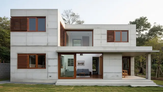 Desain Rumah Beton Minimalis di Desa