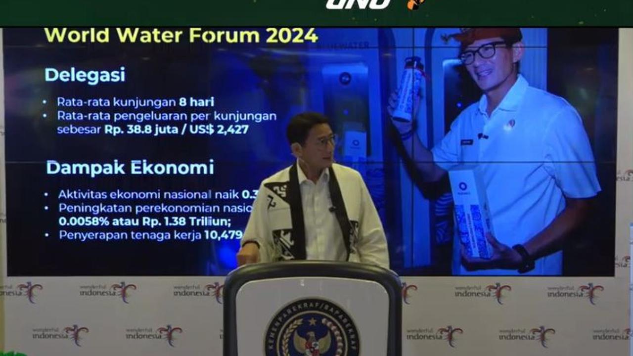 Menparekraf Sandiaga Uno menyebutkan dampak penyelenggaraan World Water Forum 2024 di Bali
