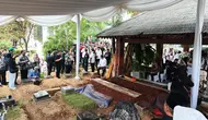 Suasana TPU Karet Bivak Jelang Pemakaman Guruh Soekarnoputra
