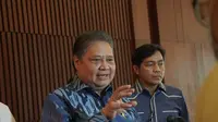 Menteri Koordinator Bidang Perekonomian Airlangga Hartarto dalam acara penghargaan KUR Award mengatakan bahwa pelaku usaha warteg telah bangkit dan mampu membangun ekosistem yang mendukung pertumbuhan ekonomi inklusif dan berkelanjutan bagi seluruh lapisan masyarakat. (Dok Kemenko Perekonomian)