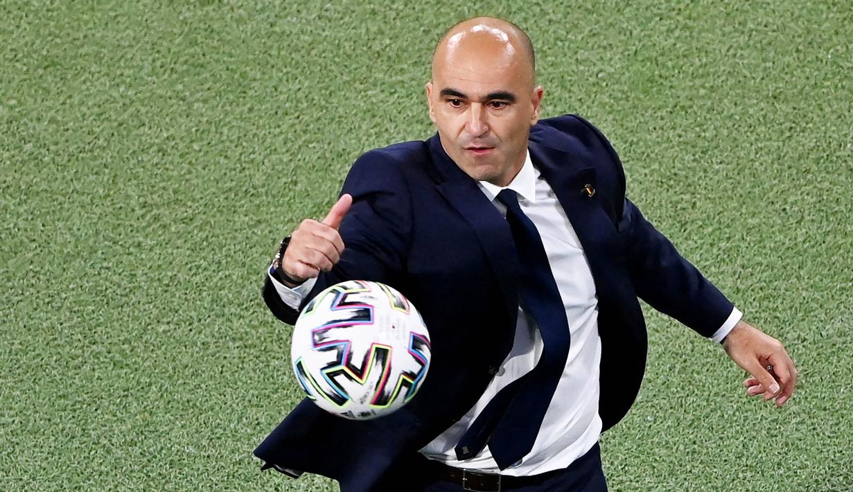Roberto Martinez - Pelatih Timnas Belgia ini cukup santer dikabarkan menjadi kandidat pengganti Koeman di Barcelona. Pria berusia 48 mampu membawa Belgia meraih peringkat ketiga Piala Dunia 2018 dan menembus perempat final di Euro 2020.(AFP/Stuart Franklin)