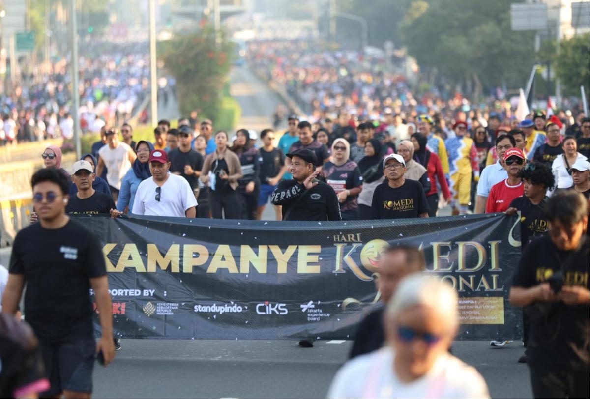 FOTO: Hari Komedi Nasional Resmi Ditetapkan, PASKI Rayakan dengan Aksi di Jalan Thamrin