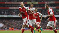 Arsenal memiliki poin yang sama dengan Liverpool, namun Meriam London harus puas berada pada posisi ketujuh klasemen sementara Premier League 2016-2017. (AFP/IKIMAGES/IKimages)