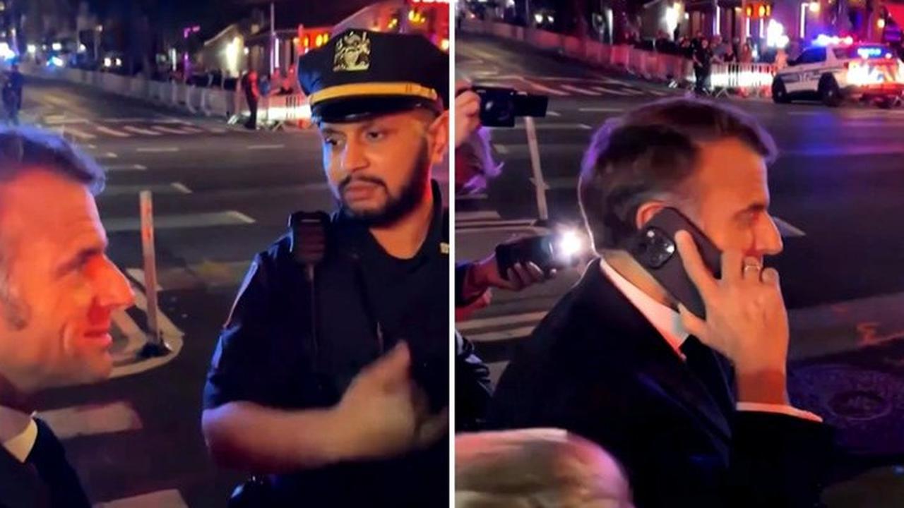 VIDEO Mobilnya Terhalang Rombongan Presiden AS, Macron Langsung Telepon Trump di Tengah Jalan