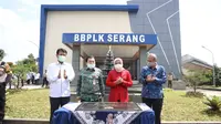 Gedung serba guna Balai Besar Pengembangan Latihan Kerja (BBPLK) Serang di kota Serang, Provinsi Banten, Kamis (25/2/2021).