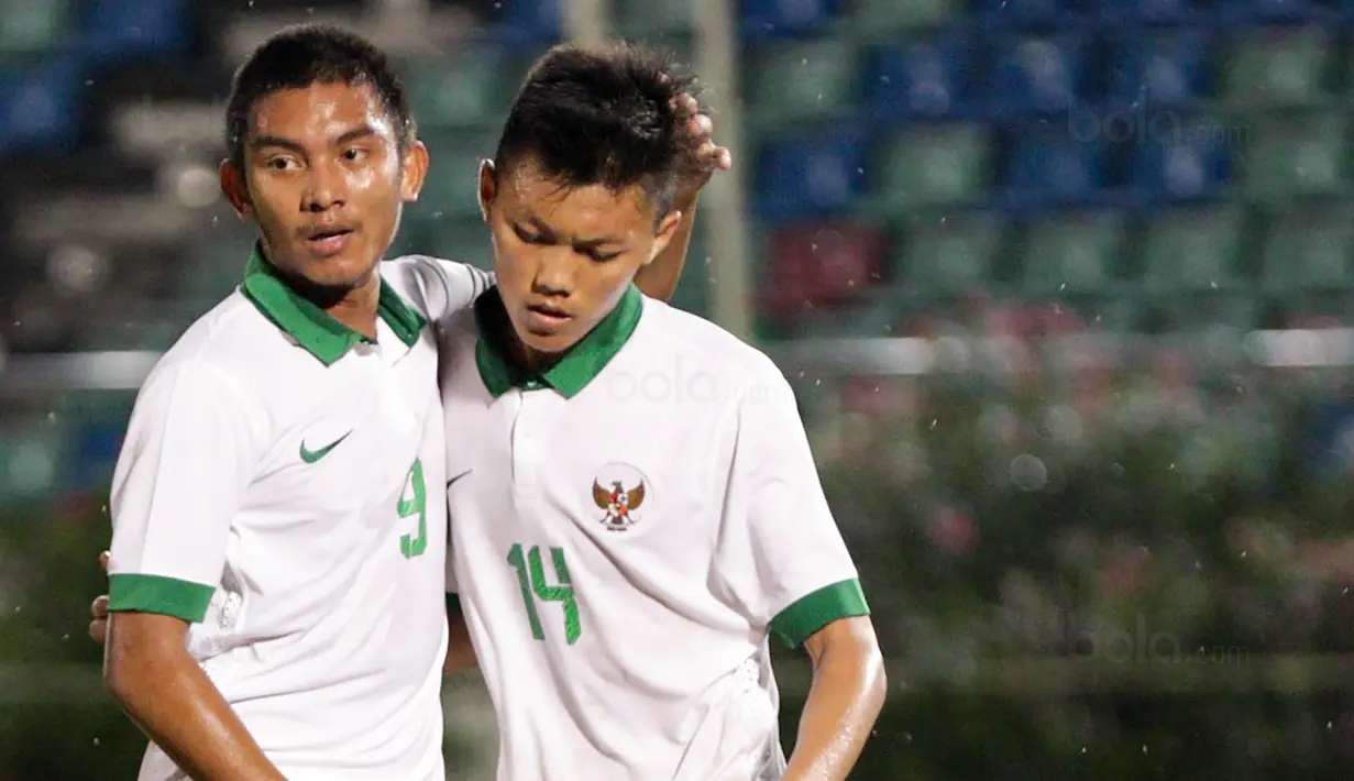 Tiga gol Muhammad Rafli Mursalim ke gawang Brunei Darusalam membuktikan dirinya menjadi salah satu mesin gol mematikan bagi lawan di Piala AFF U-18 Myanmar. Rafli telah mengoleksi 4 gol untuk Timnas Indonesia U-19. (Liputan6.com/Yoppy Renato)