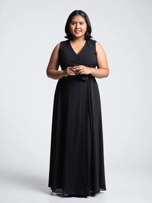 Model Long Dress untuk Orang Gemuk