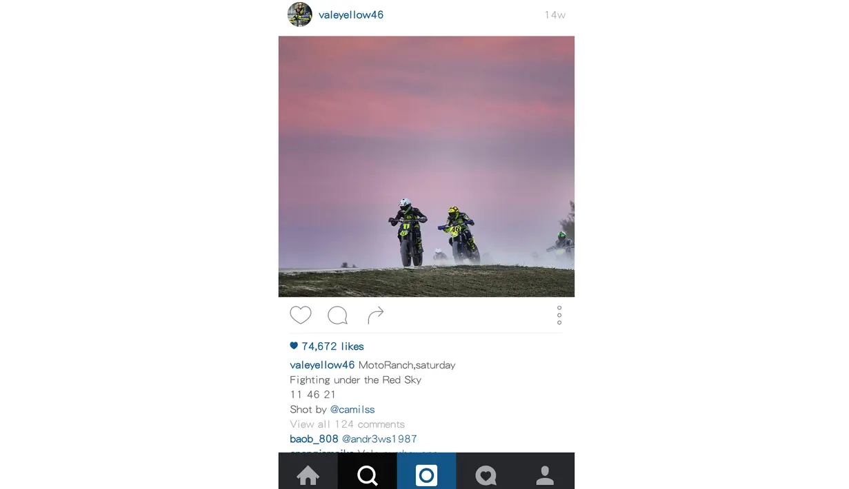 Inilah aksi Valentino Rossi dengan motor trail di MotoRanch lewat akun Instagram