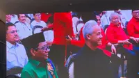 Mahfud Md resmi menjadi bakal calon wakil presiden pendamping Ganjar Pranowo. Hal itu diumumkan di Kantor DPP PDIP, Rabu, (18/10/2023) (Liputan6.com/Delvira Hutabarat)