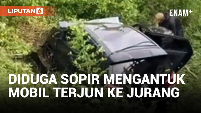 Diduga Sopir Mengantuk Minibus Terjun ke Jurang Bendungan Sungai